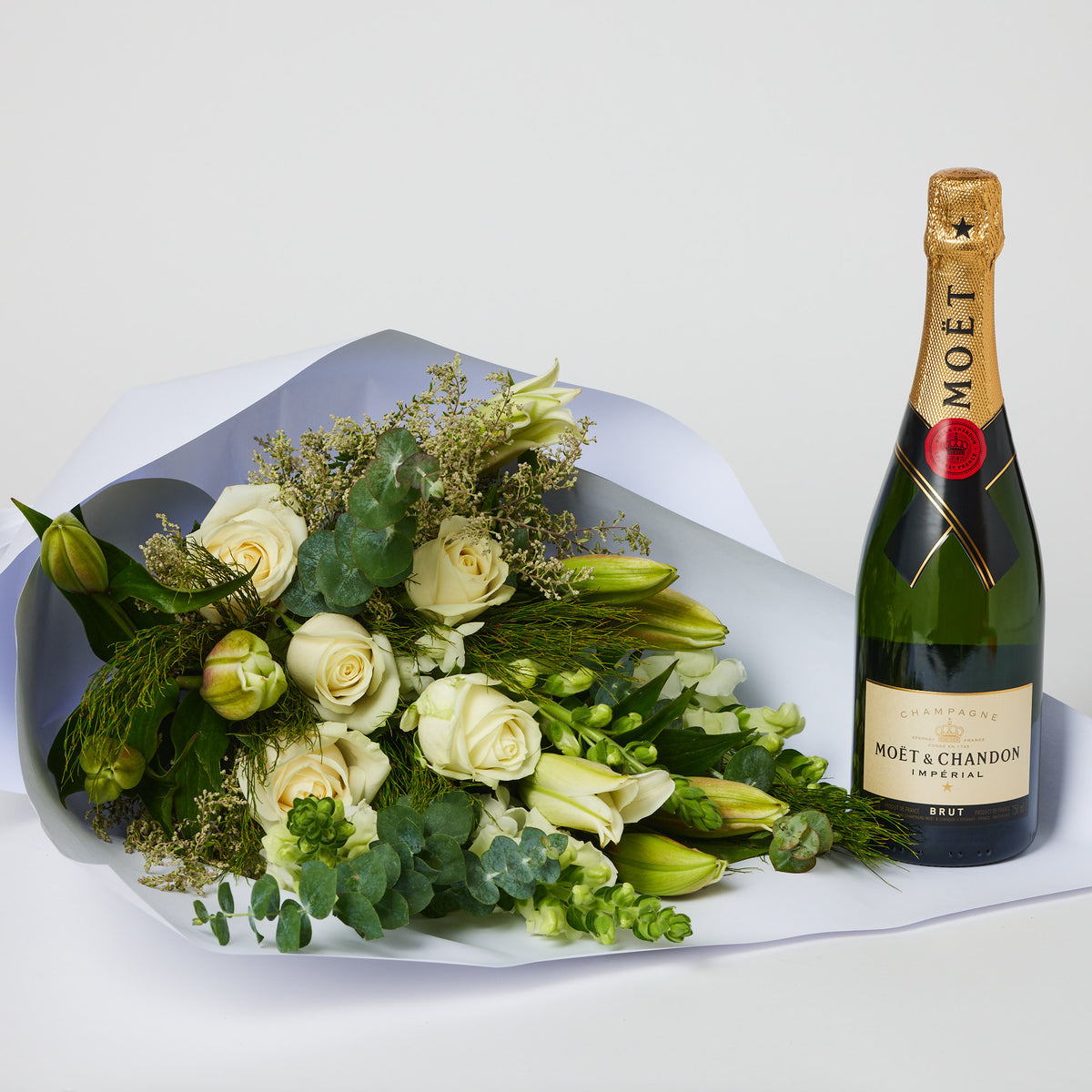 Lavish White Moet & Chandon Bouquet