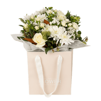 Green And White Posy