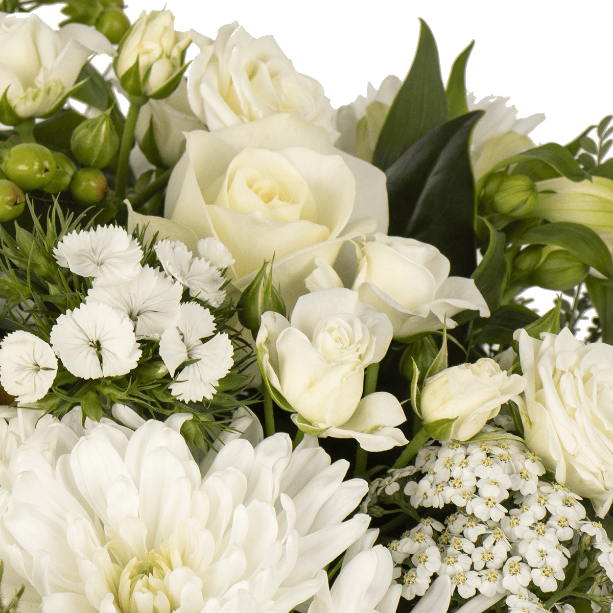 Green And White Posy