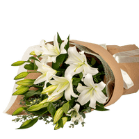 White Oriental Lily Bouquet