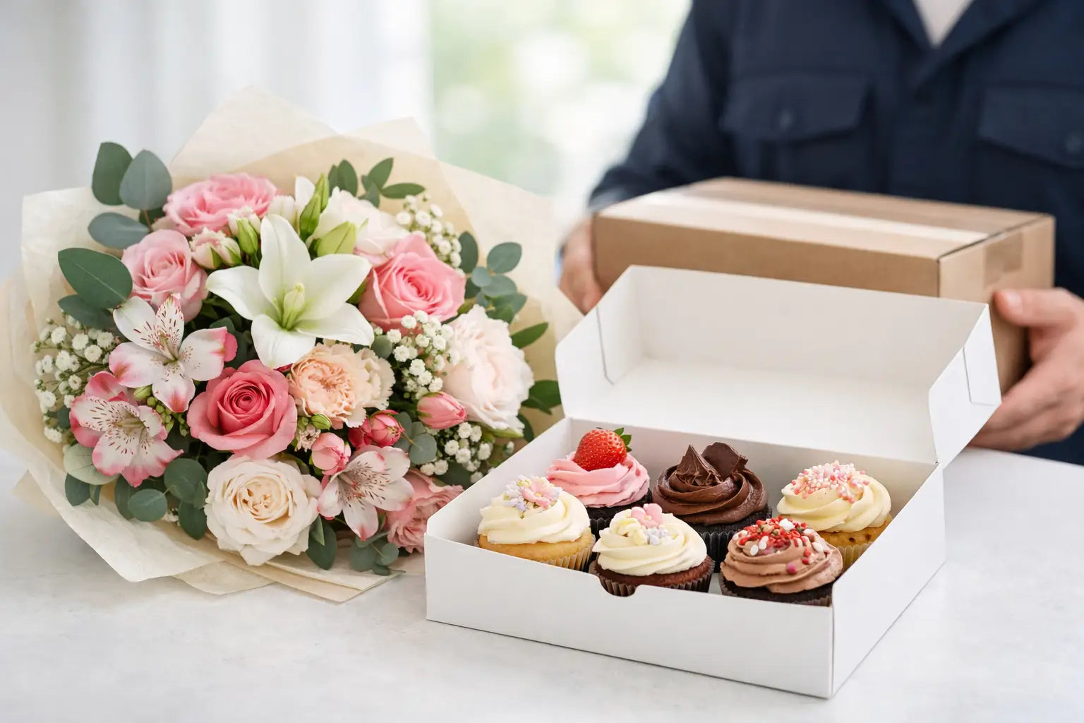 Flowers With Cupcakes Delivery Made Easy