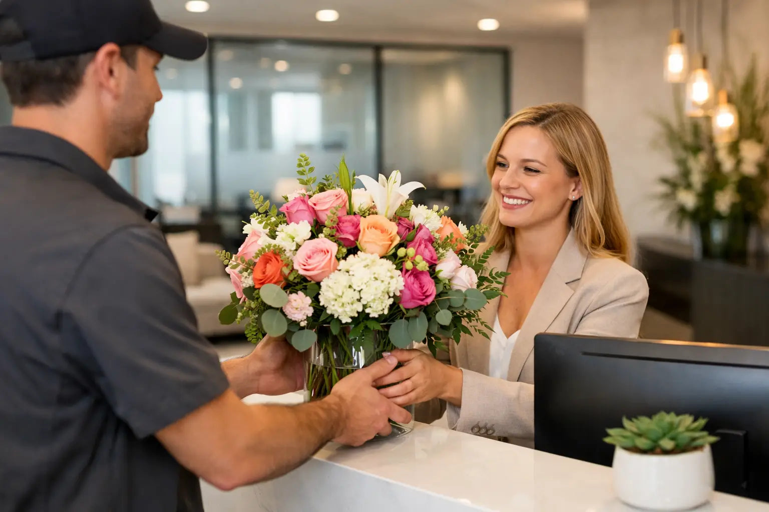 Office Reception Flower Delivery That Gets It Right