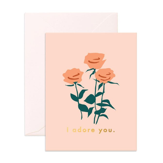 I Adore You Roses Card