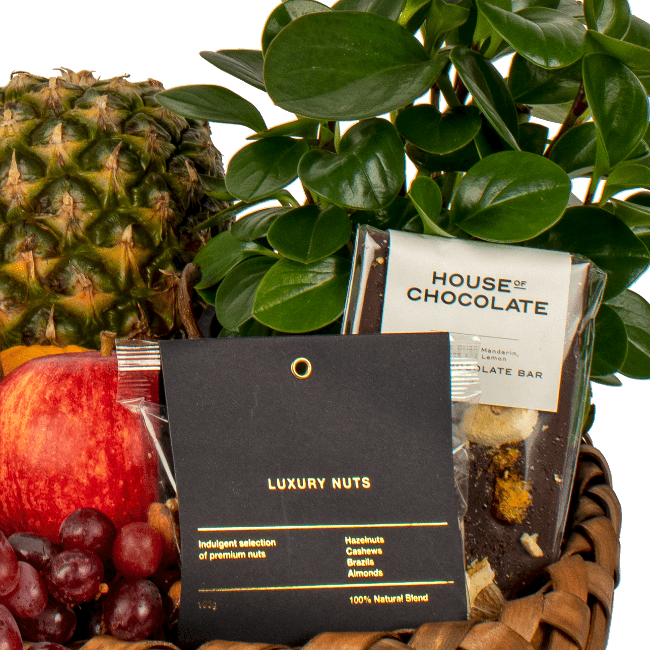 Fresh Fruit Pot Plant Gift Basket Free Delivery Auckland